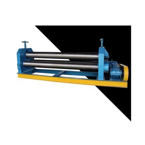 Machine à cintrer le métal à 3 rouleaux, manuelle, asymétrique, pour tôles d'acier - Product Image 4