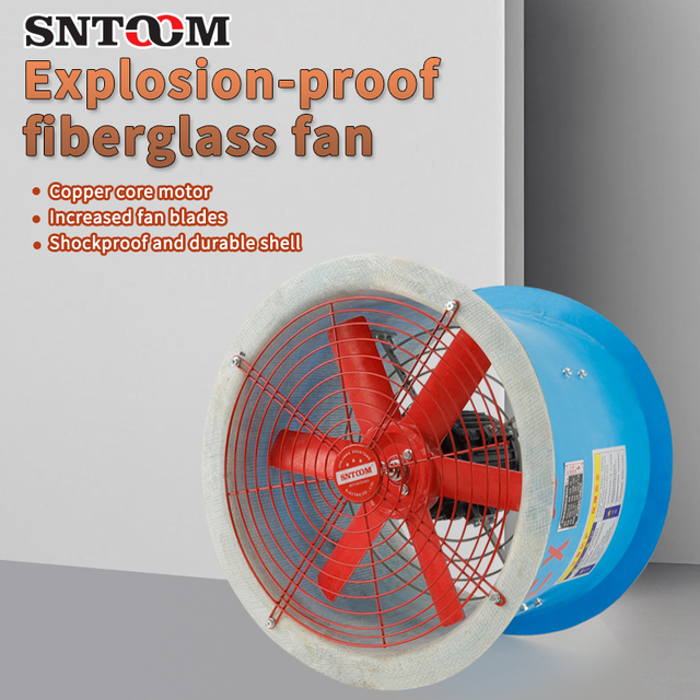 T35 Explosion-proof Axial Fan with Aluminum Blades 220V AC Wall-Mounted Industrial Ventilation with High Volume