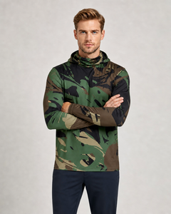 Fishing <b>Shirt</b> Long Sleeve <b>Sun</b> Protection Hooded Quick Dry Camo <b>Shirt</b> for Men Outdoor UV Fishing Hoodie - Product Image 2