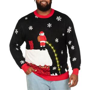 Manufacturers Custom Xmas Wool Cotton Acrylic Men <strong>Women</strong> Couple Family Snowflakes <strong>Christmas</strong> Santa <strong>Sweaters</strong> - Product Image 2