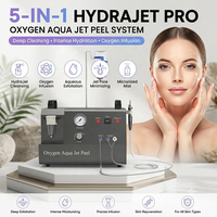 Appareil de soin du visage 5 en 1 Hydro Dermabrasion avec jet d'eau et d'oxygène, peeling et analyseur de peau