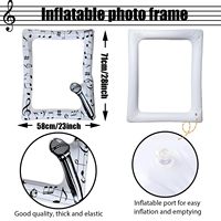 Cadre photo selfie gonflable en forme de notes de musique - Matériel PVC - Fournitures de fête sur le thème du karaoké pour mariages, anniversaires et plus encore