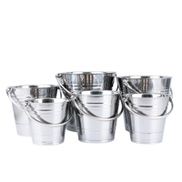 Seau à glace en métal à double niveau avec poignée lumineuse pour refroidisseur à vin de bar
