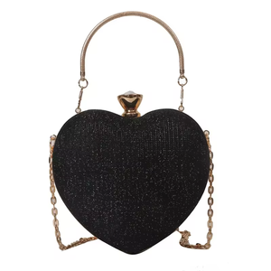 Bolso de Mano Tipo Clutch con Borlas, Popular en 2024, Bolso de Fiesta de Lujo para Mujer, Bolso de Mano Metálico Versátil para Vestidos, Bolso de Noche con Forma de Corazón - Product Image 5