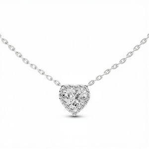Elegante Colgante de Diamante Creado en Laboratorio con Corte Corazón de 0.50 Quilates para Mujer, Color VVS VS EF, Plata de Ley 925, Oro de 10KT 14KT 18KT, Regalo - Product Image 4