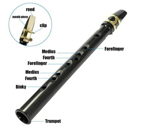 Sassofono <span class=keywords><strong>Tascabile</strong></span> Nero Mini Portatile con Borsa per il Trasporto, Strumento a Fiato - Product Image 5