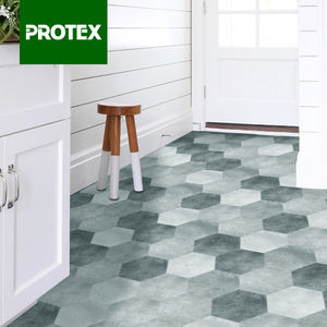 Planches de sol en <span class=keywords><strong>vinyle</strong></span> PVC à coller Protex, motif <span class=keywords><strong>hexagonal</strong></span> en pierre - Product Image 4