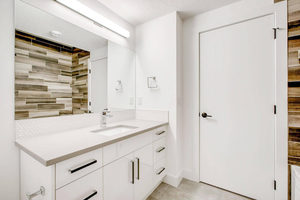 Meuble-lavabo de salle de bain CANA moderne et minimaliste en mélaminé, vasque simple, prix usine - Product Image 4