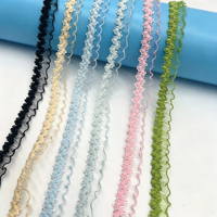 Stock usine 15mm 21 couleurs Bande élastique en dentelle picot en maille de soie effet poisson, garniture à volants en nylon, sangle de soutien-gorge romantique pour sacs et chaussures