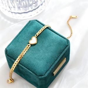 Pulsera de Corazón al por Mayor de Fábrica <span class=keywords><strong>para</strong></span> Mujer, Joyería de Moda de Lujo Minimalista, Diseño Exclusivo, <span class=keywords><strong>Accesorios</strong></span> de Acero Inoxidable - Product Image 3