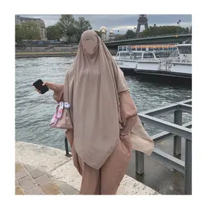 沙特阿拉伯传统穆斯林khimar hijab nida即时hijab long khimar burka设计时尚