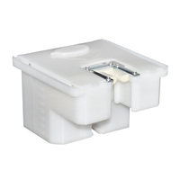 Boîte à huile en plastique carrée de petite taille à usage général industriel FYD-YB01, rail de guidage en feutre blanc, boîte à huile pour ascenseur, 15x15x4cm, 12 mois