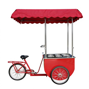 <b>Towable</b> Freezer Mobile Ice Cream Cart Soft Serve Machine Fast Food Outdoor Vending Metal Construction Food Vending Truck Food B - Product Image 1