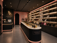Diseño Interior de Tienda de Perfumes de Lujo, Muebles de Exhibición Personalizados, Accesorios para Tiendas Minoristas, Iluminación LED, Instalación Completa de Tienda Llave en Mano
