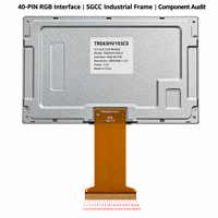 Modul LCD TFT IPS TMK 4.3 Inci Panel Sentuh Resistif 600 Nits 480x272 Kecerahan Tinggi RGB 40 PIN Layar Tertanam Industri