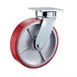 Rodízio de Poliuretano com Núcleo de Ferro e Rolamento Duplo de Esferas 6x2 para Serviço Pesado - Direto da Fábrica - Product Image 3