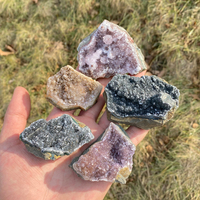 Großhandel Natürlicher Regenbogen-Amethyst Rohkristall-Cluster Heilstein für Heimdekoration & Reiki