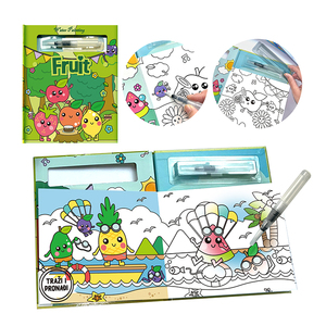 หนังสือระบายสีเส้นขยุกขยิกสำหรับเด็กหนังสือน้ำมหัศจรรย์สำหรับวาดภาพเพื่อการศึกษารักษ์โลก - Product Image 4