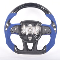 Volant en fibre de carbone forgé LED pour Dodge Challenger Hellcat Charger SRT Jeep Grand Cherokee Durango SRT 2015-2023
