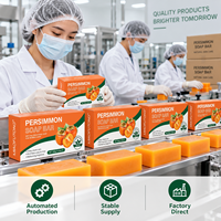 Savon en barre de 100g au kaki en gros, OEM & ODM, déodorant corporel naturel pour l'élimination des odeurs corporelles et de la transpiration des pieds, approvisionnement direct usine