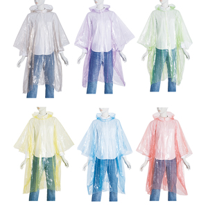 Custom Logo Disposable Emergency Rain Poncho PE Plastic Waterproof <strong>Raincoat</strong> for Outdoor Travel - Product Image 3