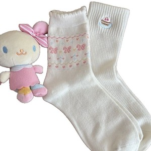 Calcetines de media pantorrilla para mujer Whale Weaving Chronicle, con diseño de lazo, de poliéster, cálidos, para otoño e invierno - Product Image 4