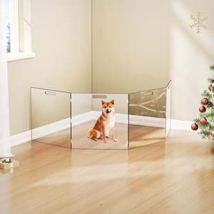 कारखाना अनुकूलित 60*60 सेमी और 4 पैनल आसानी से फोल्डेबल पारदर्शी ऐक्रेलिक पालतू दरवाजे के लिए उपयुक्त - Product Image 1