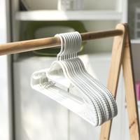 SB TECH Robuster, gekerbter Kleiderhaken aus glänzendem, umweltfreundlichem PP-Kunststoff, moderner, multifunktionaler Kleiderorganizer, Wandmontage für den Kleiderschrank
