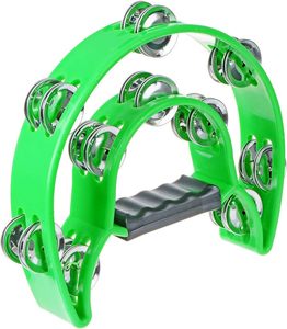Tambourin de <span class=keywords><strong>Percussion</strong></span> à Main avec Double Rangée de Cymbalettes Métalliques 8 Pouces (20 CM) – Instrument de Musique – Meilleur Prix de Gros - Product Image 4