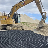 Géocell en HDPE texturé pour la protection des murs de soutènement verticaux, Géocell en nid d'abeille 3D pour la stabilisation des talus