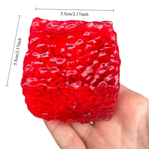 Juguete Antiestrés Cuadrado Brillante de Maltosa con Textura de Hielo, Juguete Blandito de Compresión de Rebote Lento para Regalos de Festival para Amigos - Product Image 2