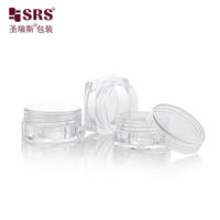 Pot cosmétique mini transparent en PS avec couvercle à vis pour crème contour des yeux, gommage pour les lèvres, kit de voyage
