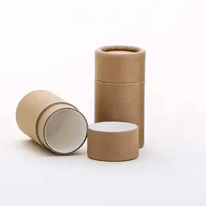 Paper Tube Package Tube Biodegradable Tea Box Packaging With Logo Food Grade Cylinder Brown Paper Tube