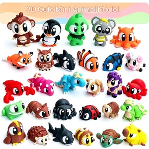 Nuovo Modello 2026 di Animali e Dinosauri con Grandi Occhi Stampati in 3D, Figurine Colorate Articolate e Mobili, Ornamenti <span class=keywords><strong>da</strong></span> Collezione - Product Image 3