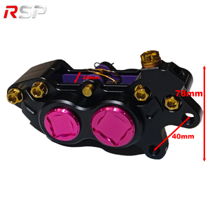 4 pistoni CNC lega di alluminio pinze freno idraulico nero universale per sistemi di carrozzeria moto - Product Image 3