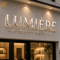 Enseignes LED rétroéclairées personnalisées pour entreprises – Lettres en métal haute luminosité pour salon, logo mural intérieur/extérieur, décoration de marque