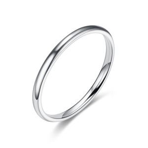 2mm Stainless Steel Thin <b>Ring</b> Women's Korean-style Niche <b>Ring</b> Stainless Steel Glossy <b>Couple</b> <b>Ring</b> - Product Image 6