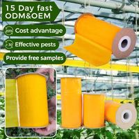 Bandes adhésives double face pour insectes volants, pièges à insectes rampants, rouleaux adhésifs jaunes pour serre, jardin, ferme, etc.