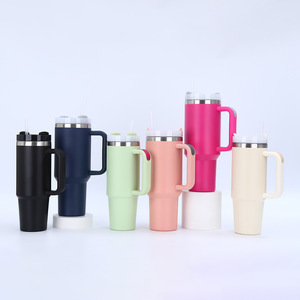 304 Stainless Steel 40oz Tumbler With Handle And Straw For Travel Outdoor Use - Product Image 2
