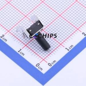TS-1093C-A145B2-D1 Tactile Switch Bent Lead Through Hole-4P,6x6mm Single Pole Single Throw Round Button 1.8N Right Angle Insert - Product Image 2