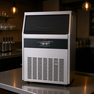 Máquina de hielo comercial Vevor de 160 libras/24 horas con autolimpieza para bar, de acero inoxidable, con pantalla digital. - Product Image 2