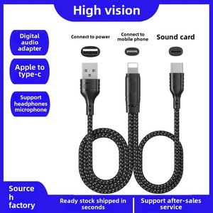 Câble audio OTG pour carte son, station d'accueil pour diffusion en direct, avec chargement, câble numérique Type C vers Lightning pour streaming en direct - Product Image 4