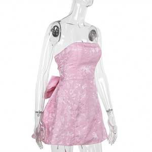 Vestidos de fiesta de graduación de noche para mujer, minivestido corto ajustado con lazo Sexy para verano y otoño, bata de cumpleaños elegante - Product Image 3