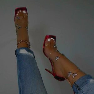 Chaussures à talons hauts pour femmes, nouveau Design, bon marché, vente en gros, chaussures à talons hauts transparents, chaussures Sexy pour femmes - Product Image 2