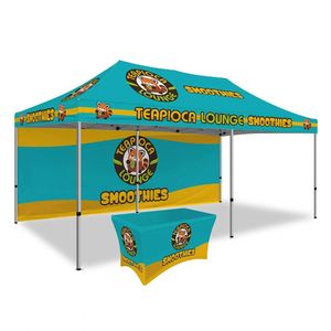 Tente de salon professionnelle extérieure 10x10 personnalisée - Imprimée, résistante aux UV, imperméable, avec structure en aluminium, pour expositions, promotions et événements. - Product Image 3