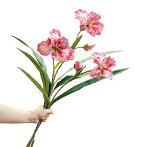 Bouquet d'iris artificiels Late Elm, fleurs artificielles à branches courtes, décoration de bureau, décoration de salon - Product Image 5