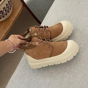 Botas de Nieve de Moda para Mujer, Botas Amarillas Grandes Clásicas para Hombre, Calzado de Trabajo Británico, Botas Casuales Impermeables de Otoño para Hombre - Product Image 3