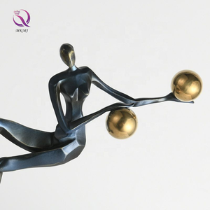 Arte moderno, artistas acrobáticos negros, decoración de mesa de Metal antropomórfica creativa para oficina, sala de estudio, decoración del hogar - Product Image 3