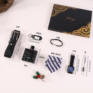 Men's Gift <b>Set</b> With Wallet Belt <b>Watch</b> Tie Pen Keychain For Father's Day And Men's Day - Product Image 2