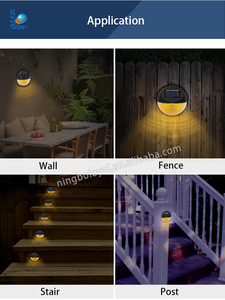 Fidèle en plastique noir mur LED décoration étanche paysage jardin <span class=keywords><strong>terrasse</strong></span> extérieure lumière solaire de clôture - Product Image 5